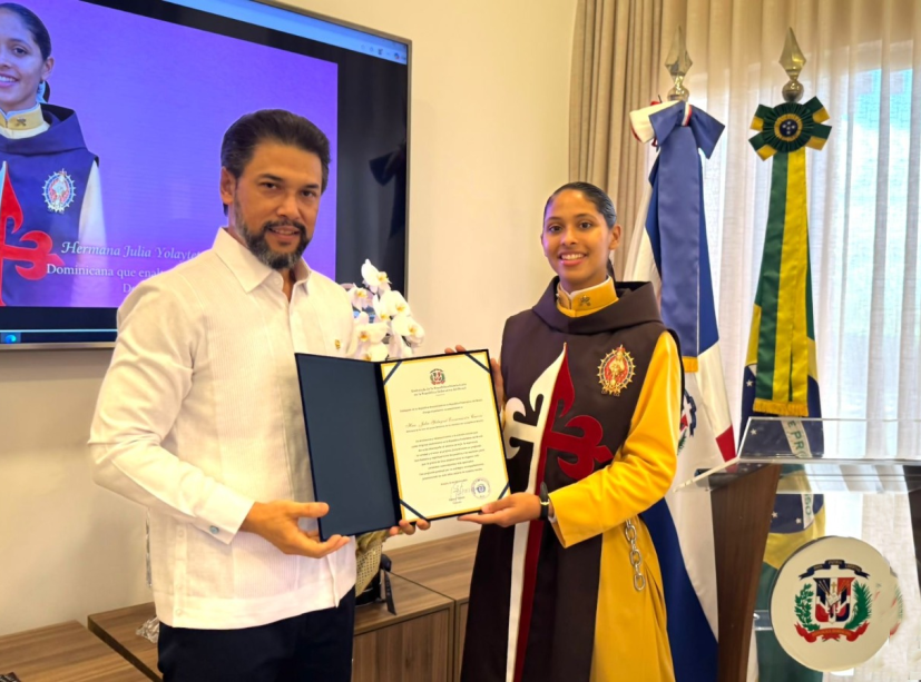 Embajada dominicana en Brasil reconoce labor social de religiosa Yolaynet Encarnación